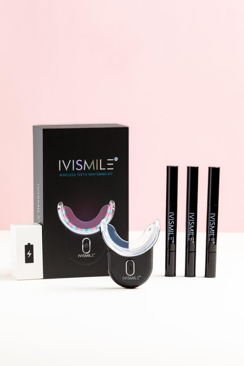 LuminaGleam - Kit de Blanchiment Dentaire Noir avec Technologie LED