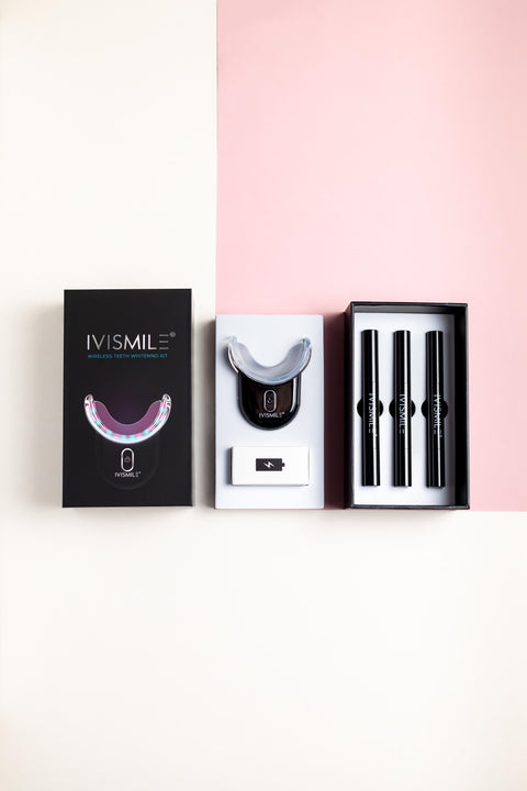 LuminaGleam - Kit de Blanchiment Dentaire Noir avec Technologie LED