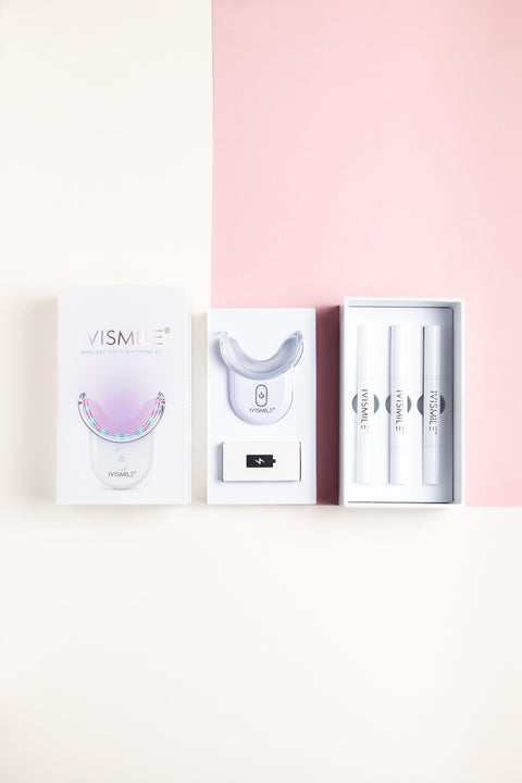 LuminaGleam - Kit de Blanchiment Dentaire Blanc avec Technologie LED