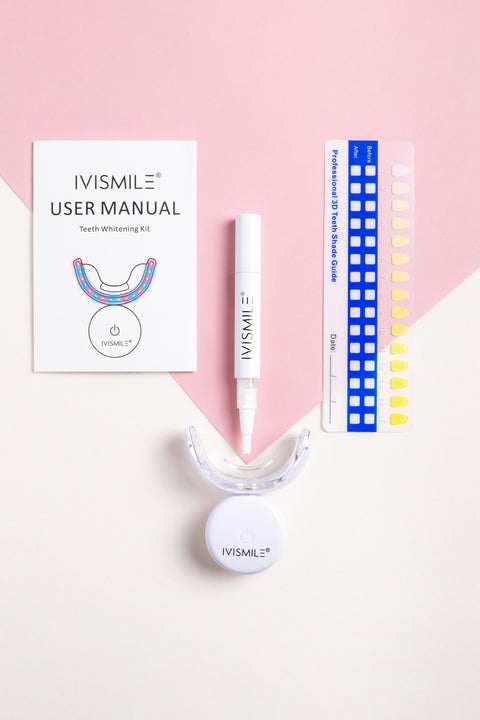 UltraBright  Kit Complet Blanc - Votre coffret de Blanchiment Dentaire à Domicile avec 32 lumières LED